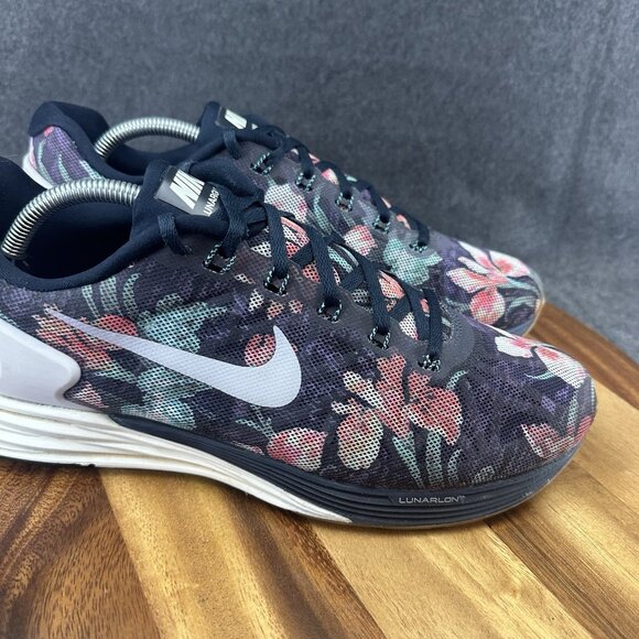 Nike Womens Lunarglide 6 Size 12 Multicolor Running Shoes Sneakers 776260-401 - Picture 3 of 12